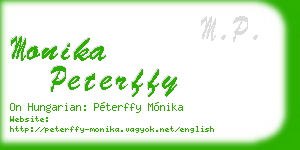 monika peterffy business card