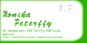 monika peterffy business card